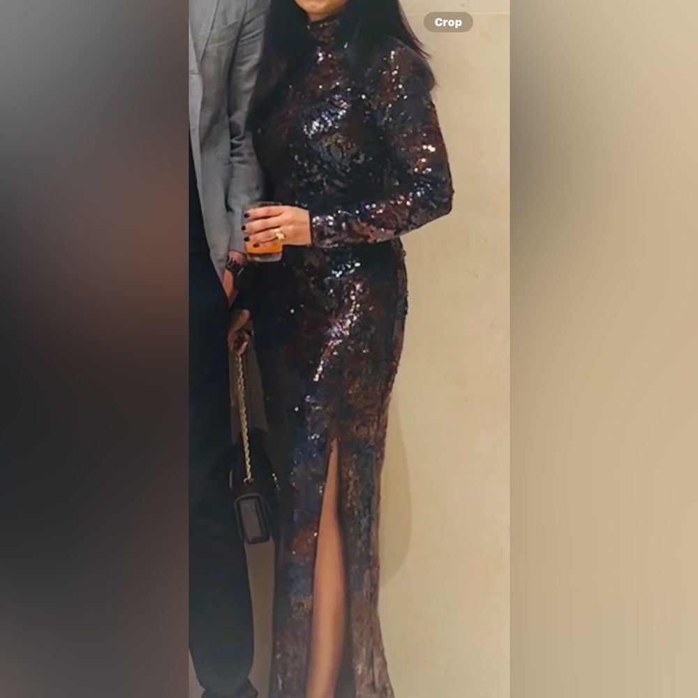 Marciano Sequin Evening Gown